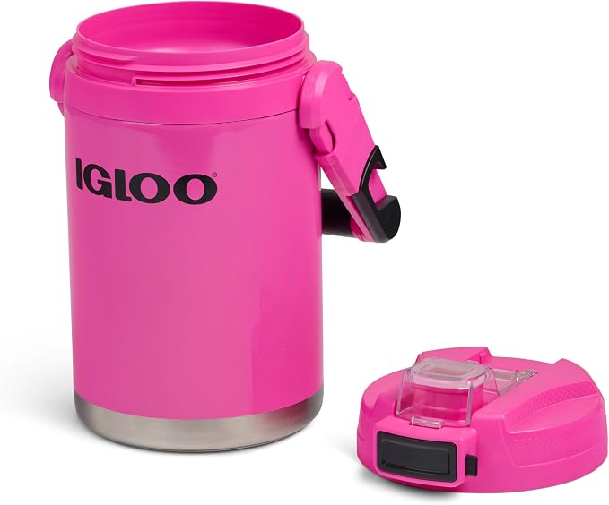 Igloo Rival Fusion 54 Oz Stainless Steel Sport Bottle | Insulated Water Jug | Pink Fizz
