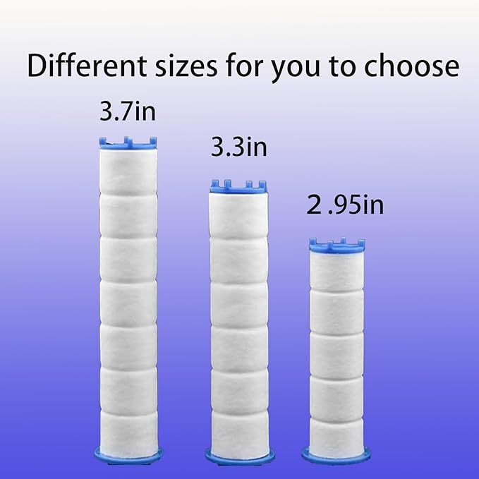 10/20 Pcs Ion Drops Shower Head Filters, Filtered Showerhead, PP Cotton Filter Cartridge, Suitable for Various Specifications of Shower Heads (10 Pcs, 3.7 inches)