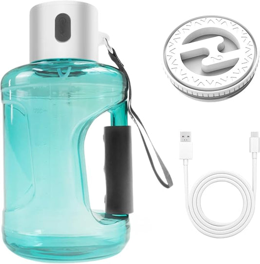50 OZ/1.5L Hydrogen Water Bottle Portable Hydrogen Water Generator Large Capacity Alkaline Sports Water Bottle with SPE Technology Suitable for Sports Fitness Office Outdoors Presents (Blue)