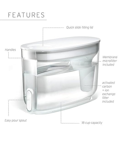 LifeStraw Home– Water Filter Dispenser, 18-Cup