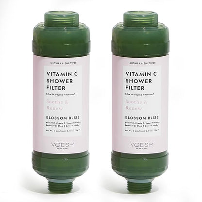 VOESH Vitamin C Shower Filter, Blossom Bliss, Shower Aromatherapy, Water Purifier, Water Softener, Vegan Probiotics, Spa Shower Head, Water Filter, Shower Self-Care