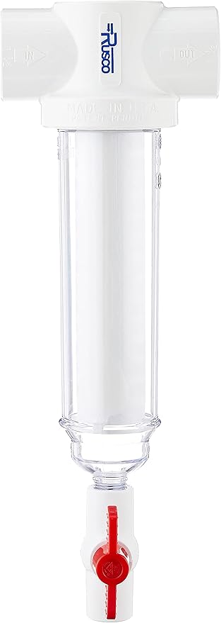 Rusco 1-1/2-250-F Polyester Screened Spin-Down Filter System , White