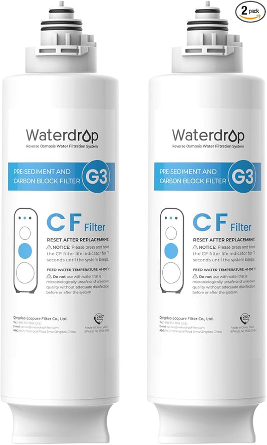 Waterdrop WD-G3-CF Replacement Filter, 2-Pack