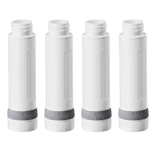 Membrane Solutions Replacement ACF Filter for C3 Filtered Water Bottle, BPA-Free for Camping, Hiking, Backpacking and Travel (ACFx4)
