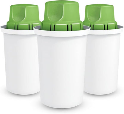 Dafi Alkaline Water Filter Cartridge 3-Pack BPA-Free - Water Filter Replacement Compatible with Brita Pitcher and Others - Purifier Catriges for Pitchers Increases pH & Adds Magnesium – Improves Taste
