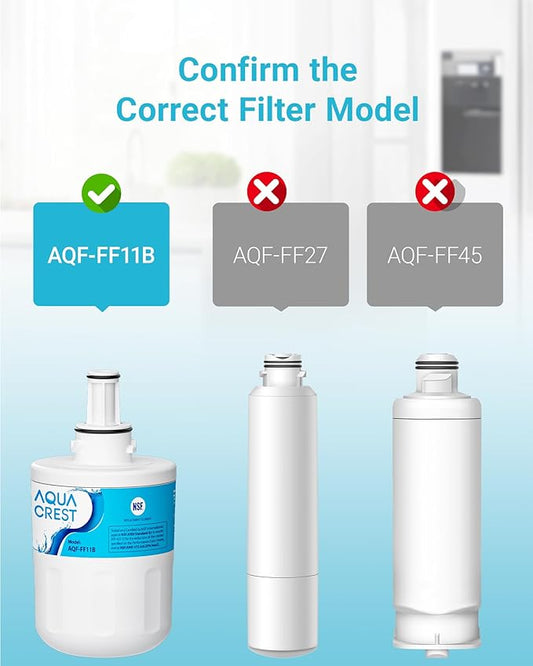 AQUA CREST DA29-00003G Refrigerator Water Filter, Replacement for Samsung® DA29-00003G, DA29-00003B, DA29-00003A, Aqua-Pure Plus, HAFCU1, RFG237AARS, FMS-1, RS22HDHPNSR, RSG257AARS, WSS-1 (1 Pack)