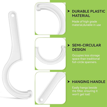 Water Filter Wrench Replacement for APEC Half 180° Filter Housing Wrench Fits Most 10" x 2.5" Undersink Housing Canisters, Compatible with APEC Water System Reverse Osmosis Filter Wrench