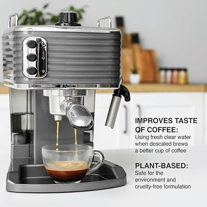 Ginger Lily Farms Botanicals Plant-Based Coffee Machine Descaler, Universal Descaling Solution for All Coffee Machines, 32 Uses, 1 Gallon (128 fl. oz.)