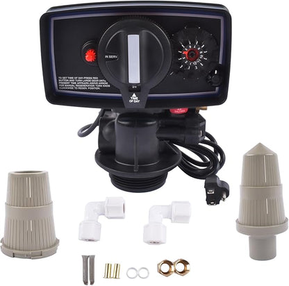 110V 5600 Water Softener 12 Day Control Timer Valve for Water Filter Softener Resin Tanks 9''-11' Diameter Timed Water Softener Control Valve