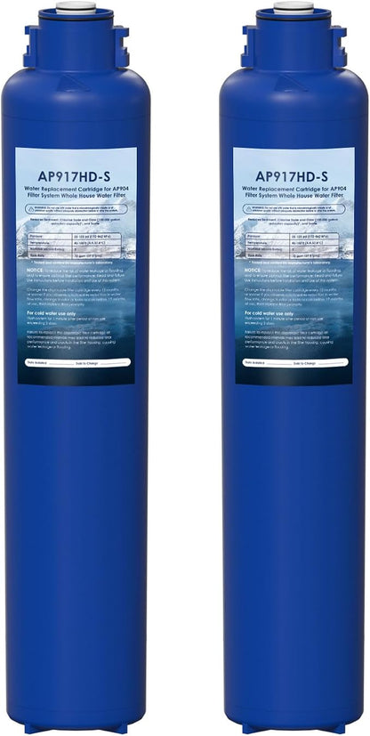 AP917HD-S AP904 Whole House Sanitary Quick Change Replacement Water Filter Compatible with 3M Aqua-Pure AP904 System, 100,000 Gallons 2 Pack
