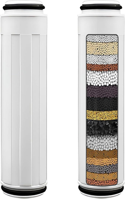 Replacement Shower Filter for Handheld Shower Head,Compatible with FEELSO Shower Head Handheld,15 Stage for Hard Water Remove Chlorine and Harmful Substances.（2 Pack）