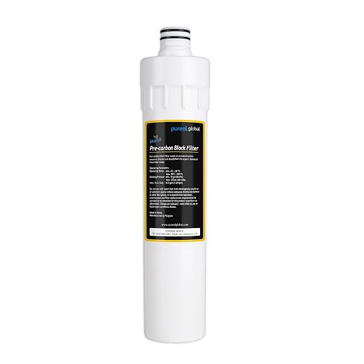 Pureal Under Sink Pre-Carbon Block Water Filter Replacement Cartridge, Reduces Chlorine, VOCs, THM & Rust, Improves Taste & Odor, Protects Membrane, Tool-Free Quick Twist, Made in Korea (PPF-1101)