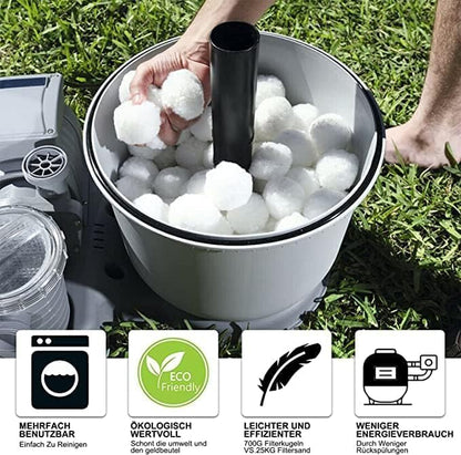 1.5 lbs Pool Filter Balls Eco-Friendly Fiber Filter Media for Swimming Pool Sand Filters (Equals 25kg/50lbs Pool Filter Sand)