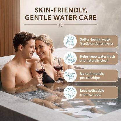 Salt System Cartridge, Water Treatment Salt System Cartridge for Hot Springs and Caldera Series Hot Tubs & Spas, Soft Fresh Water Lasts for 6 Months (1 Pack)