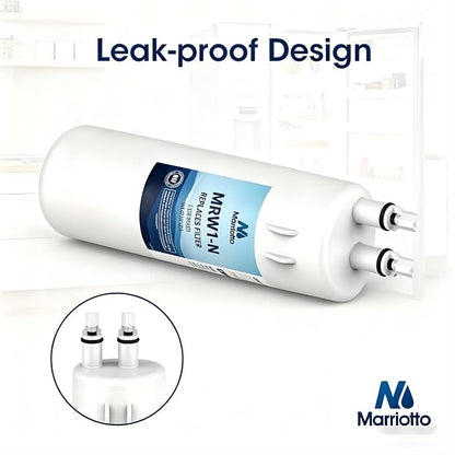 MARRIOTTO EDR1RXD1 Refrigerator Water Filter Compatible with W10295370A, WHR1RXD1, KAD1RXD1, Filter 1, W10295370, P4RFWB, P8RFWB2L, 46-9930, 46-9081 Refrigerator Water Filter, Pack of 4