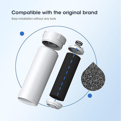 GLACIER FRESH Water Filter Compatible with XWFE (Built-in CHIP) Pack of 3 | Replacement for GE XWFE, XWF Refrigerator Water Filter NSF/ANSI 53 Certification