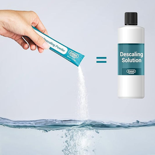 Gevi Household Ice Maker Descaling Powder | 8 Use & Individually Packed for Each Use | Organic ice maker clean Descaler Compatible with All Major Brands