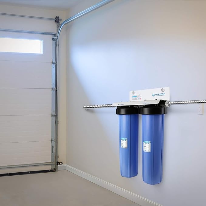 APEC 2-Stage Whole House Water Filter System with Sediment and Carbon Filters (CB2-SED-CAB20-BB)