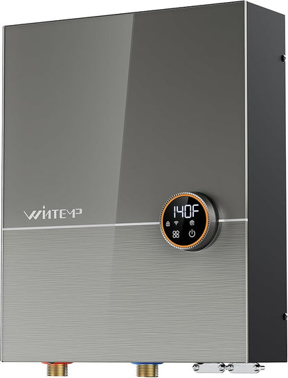 27kW Tankless Water Heater Electric 240V, On Demand Hot Water, Automatically Maintains Water Temperature, Up to 6.5 GPM, WiFi Control, ETL Eertified, Eco, WM27V Plus