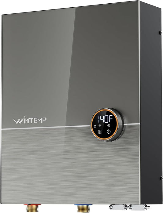 27kW Tankless Water Heater Electric 240V, On Demand Hot Water, Automatically Maintains Water Temperature, Up to 6.5 GPM, WiFi Control, ETL Eertified, Eco, WM27V Plus