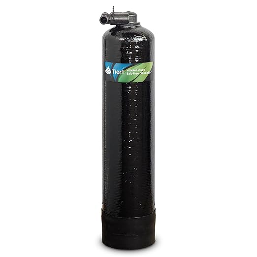 Tier1 Whole House Scale Prevention System | 600,000 Gallon TAC Conditioner | Salt-Free Descaler with Upflow Design | Hard Water Scale Control for Home Filtration
