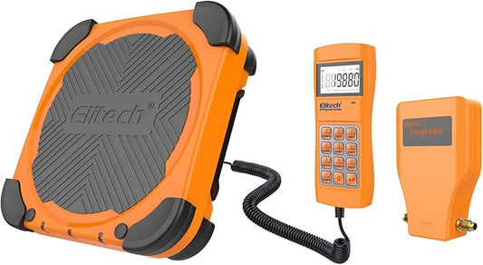 Elitech Wired Refrigerant Scale LMC-200 220 lbs and Charging Valve