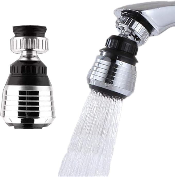 2 Pack Faucet Filter Aerator Sprayer, Sink 360 Swivel Water Tap Saving for Kitchen Bathroom (Short)