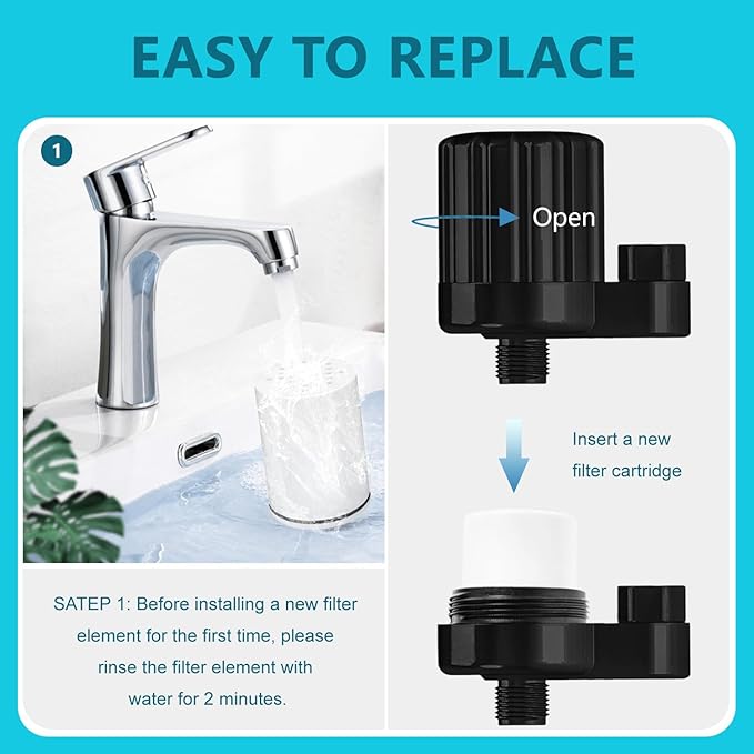 AWO 3 PACK Replacement Shower Filter Cartridge Compatible for Kitsch Showerhead,Multi Stage Shower Filtration Systems for Hard Water Reduces Chlorine and Harmful Substance