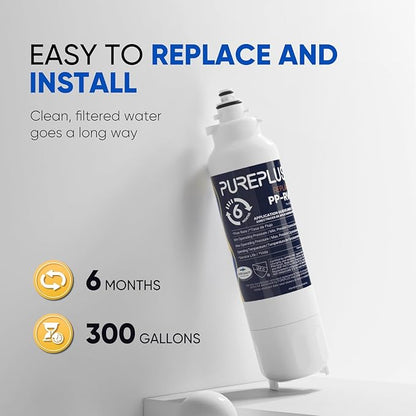 PUREPLUS LT800P NSF/ANSI 401, 53, 42 & NSF P473 Certified Certified Replacement for LG ADQ73613401, Kenmore 469490, 9490, ADQ73613402, ADQ736134, LSXS26326S LMXC23746S, LT120F, 3Pack