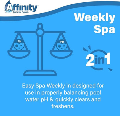 Affinity™ Spa Weekly Ultra | 2-in-1 Natural Chitosan Clarifier & Biodegradable Enzyme | Powerful Combo Treats Scale, Prevents Scum, & Destroys Organic Matter | Eliminates Smelly Odors | 24 oz.