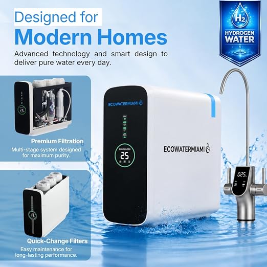 HYDROZENIT - Zenit600 Hydrogen - Reverse Osmosis Water Filter with Hydrogen Generator | 600GPD RO System | Smart Faucet Digital Display | Leak Detector & 5-Stage Filtration | Hydrogen Water Machine