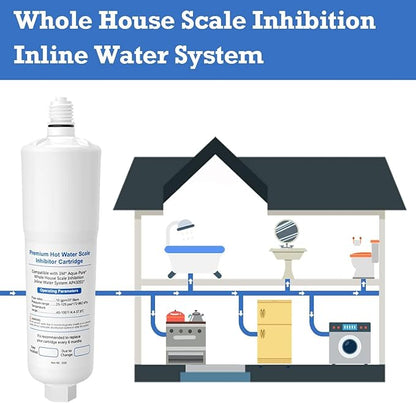 AP431 Cartridge, Replacement for Aqua-Pure Whole House Scale Inhibition Inline Water System Helps Prevent Scale AP430SS, 2 Pack (2, White)