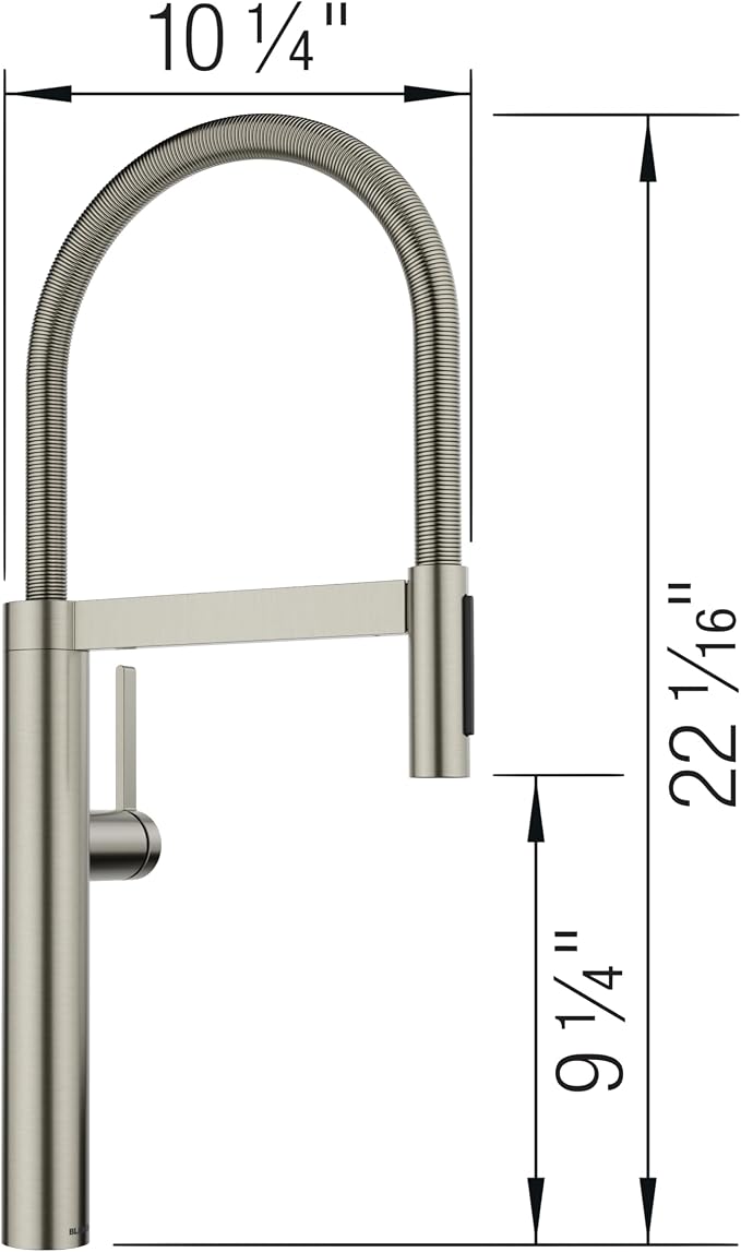 Blanco 443252 Culina II Pull-Down Semi-Pro Kitchen Faucet - 1.5 GPM - Satin Platinum