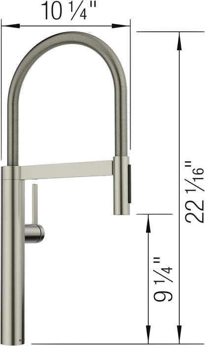 Blanco 443252 Culina II Pull-Down Semi-Pro Kitchen Faucet - 1.5 GPM - Satin Platinum