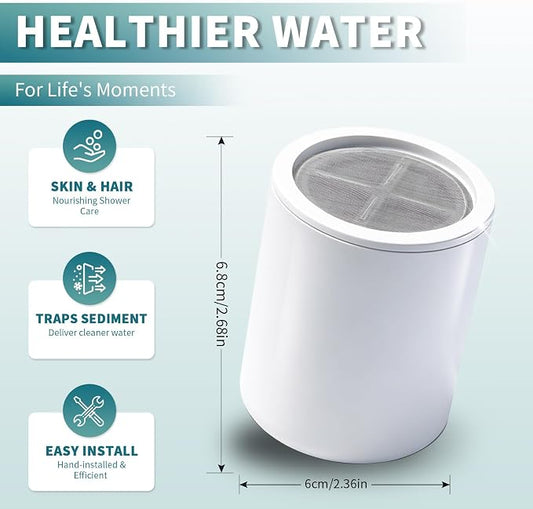 Shower Filter Cartridge Compatible with MyHalos SparkPod, 3 Pack | Softens hard water for skin & hair. Compatible with MyHalos & SparkPod showerheads. High pressure for home & travel use.