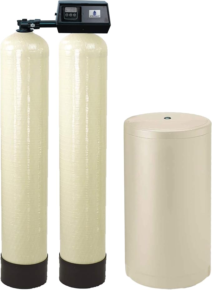 AFW Filters Built 64k Digital Dual Tank Alternating IRON PRO Water Softener with Fleck 9100SXT (3/4")