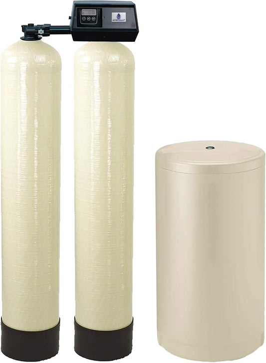 AFW Filters Built 64k Digital Dual Tank Alternating IRON PRO Water Softener with Fleck 9100SXT (3/4")