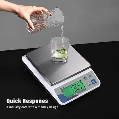 Polit KT-66 Digital Kitchen Scale 18lb/8kg – High-Capacity 0.5g Precision Food & Utility Scale with Stainless Steel Tray for Baking, Cooking, Market Produce and Small Business Weighing