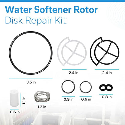 7129716 Water Softener Seal Kit for Whirlpool, GE, Kenmore,for Whirlpool water softener parts,3/4" Water Softener Gasket Parts Replace 7092163, 7134224, WS35X10005