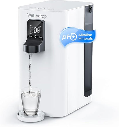 Waterdrop K19-SFK Reverse Osmosis Water Filter Countertop, Minerals, Countertop Reverse Osmosis System, 3:1 Pure to Drain, Reduce PFAS, No Installation Required, BPA Free