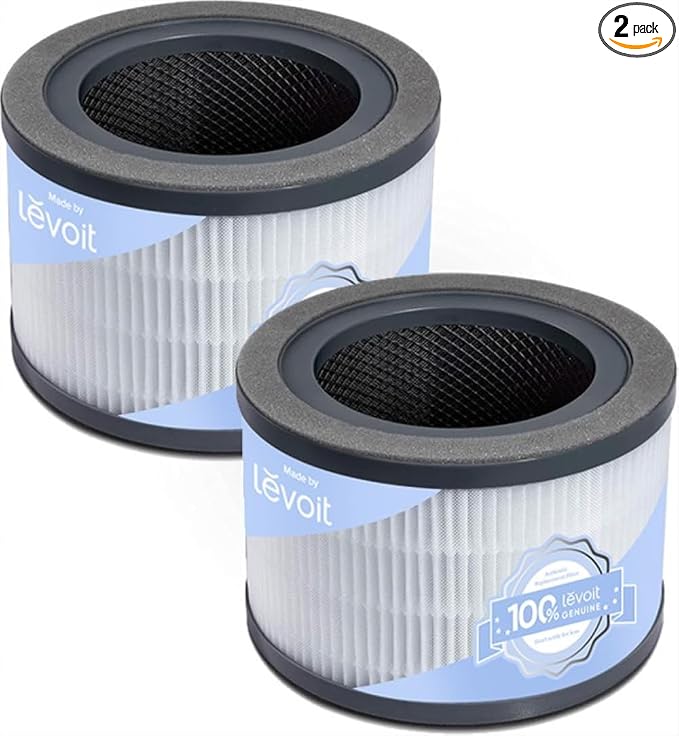 Levoit Vista 200 Air Purifier Genuine Replacement Filter, 2 Pack | High-Efficiency Activated Carbon for Removal of Smoke, Odor, Allergens, Pollen, Vista 200-RF