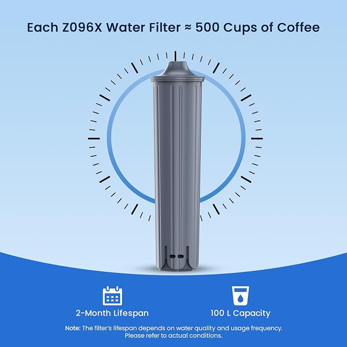 GLACIER FRESH Filter Compatible with Jura 71794 Claris Smart Filter,4 Pack | Fits E6, E8, Z8, Z6, J6, ENA8 Coffee Machines, NSF/42 Certified