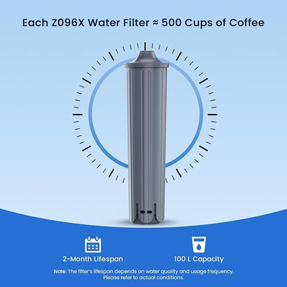 GLACIER FRESH Filter Compatible with Jura 71794 Claris Smart Filter,4 Pack | Fits E6, E8, Z8, Z6, J6, ENA8 Coffee Machines, NSF/42 Certified