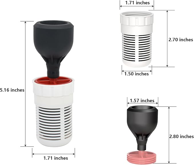 Regular Replacement Filters fits Seychelle - for Gen 2 Dual Water Pitcher, Reduces PFOA/PFOS, Chlorine, compatible with Alexapure Pitcher Water Filtration System, Lasts 3 Months or 200 Gallons, 1 Set