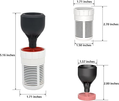 Regular Replacement Filters fits Seychelle - for Gen 2 Dual Water Pitcher, Reduces PFOA/PFOS, Chlorine, compatible with Alexapure Pitcher Water Filtration System, Lasts 3 Months or 200 Gallons, 1 Set