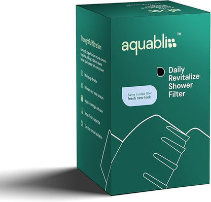 AquaBliss High Output Revitalizing Shower Filter - Reduces Dry Itchy Skin, Dandruff, Eczema, and Dramatically Improves The Condition of Your Skin, Hair and Nails - Matte Black (SF100-BK)