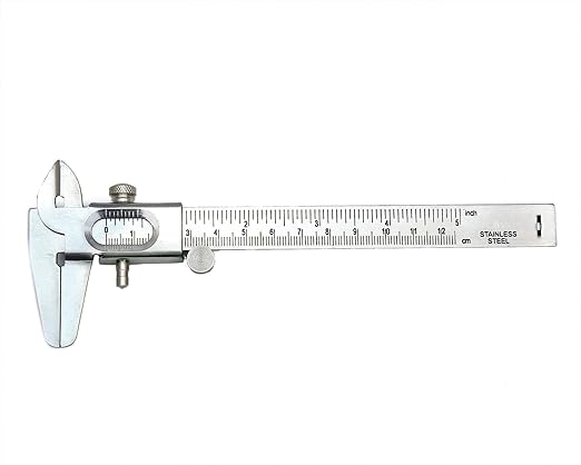 Non Digital Vernier Caliper Metric -Imperial Measuring System Tools (Stainless Steel Plated)