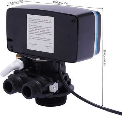 110V 12-Day Time Clock Control Valve, 3W Timer Valve Backwash Head, 5600 Timer Replacement Softener Valve for Water Filter Softener R-e-sin Tank