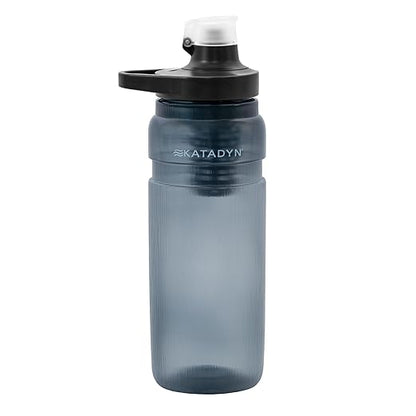 Katadyn BeFree AC 0.7L Filtering Water Bottle in Smoke, Two-Stage Hollow Fiber, Activated Carbon & Soft, Portable Design for Hiking, Cycling, Travel, Commuting & Everyday Hydration