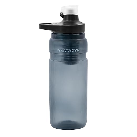 Katadyn BeFree AC 0.7L Filtering Water Bottle in Smoke, Two-Stage Hollow Fiber, Activated Carbon & Soft, Portable Design for Hiking, Cycling, Travel, Commuting & Everyday Hydration
